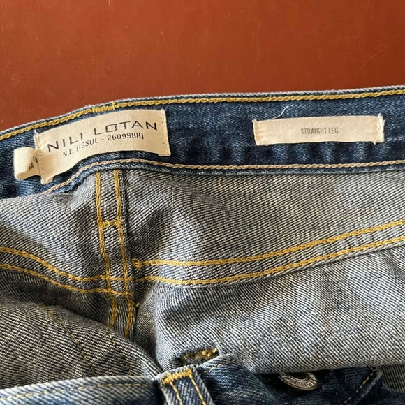 Nili Lotan Blue Straight Leg Jeans - Picture 8 of 8